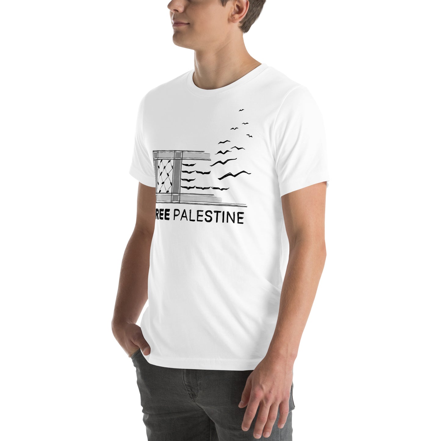 Free Palestine Shirt | Palestinian keffiyeh | Flying Soul